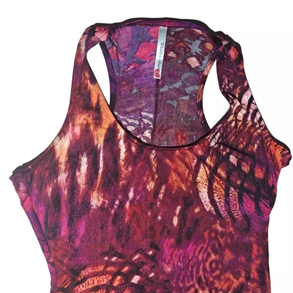 Dress Long Maxi Casual Women's size L Art print by Rekless Hearts MADE IN USA - Picture 2 of 8